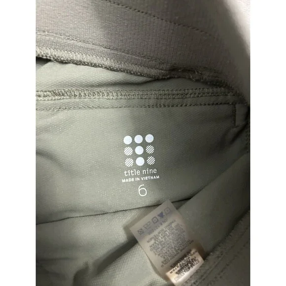 Title Nine Capri Pants Womens  Hiking Y2K Grunge Military Outdoor Crop 6 green - Picture 2 of 7